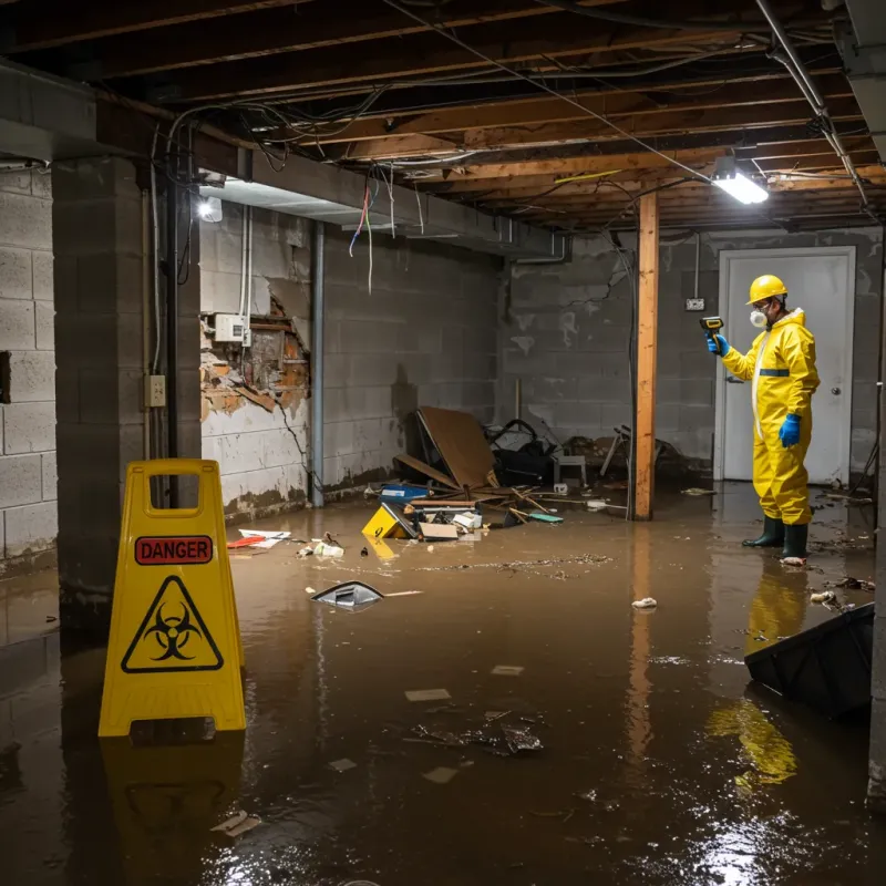 Flooded Basement Electrical Hazard in Butler County, PA Property