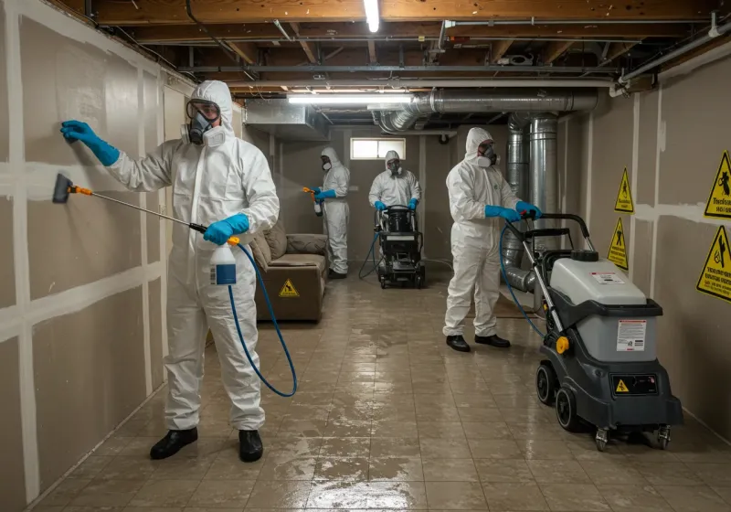 Basement Moisture Removal and Structural Drying process in Butler County, PA